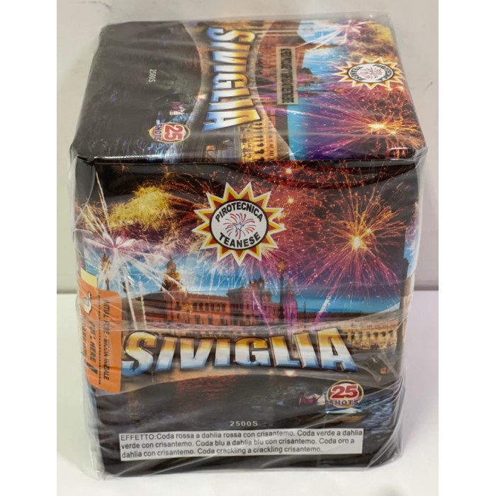 Vendita online Fuochi D'Artificio F2 SIVIGLIA 25 SHOTS F2 costo  24,90 €  spedizione in 2-3 giorni