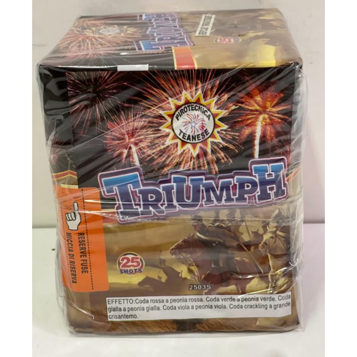 Vendita online Fuochi D'Artificio F2 TRIUMPH 25 SHOTS F2 costo  24,90 €  spedizione in 2-3 giorni