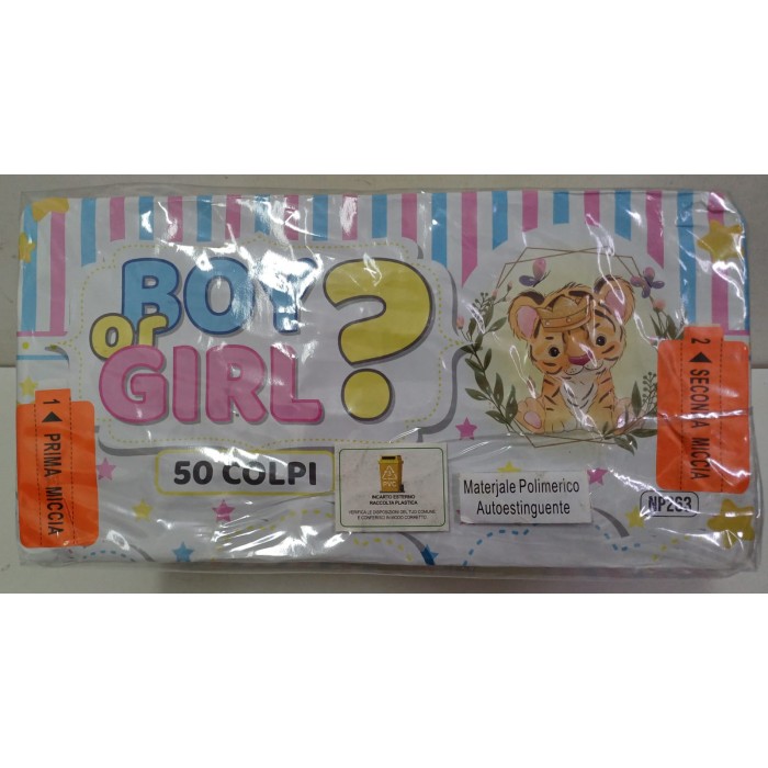 Vendita online Fuochi D'Artificio F2 BATTERIA BOY OR GIRL ? ROSA costo  34,90 €  spedizione in 2-3 giorni