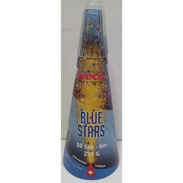 Vendita online Fuochi D'Artificio F2 VULCANO SVIZERO BLUE STARS costo  19,90 €  spedizione in 2-3 giorni