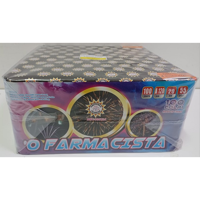 Vendita online Fuochi D'Artificio F2 O' FARMACISTA 100 SHOTS costo  32,00 €  spedizione in 2-3 giorni