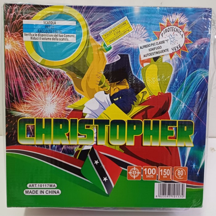 Vendita online Fuochi D'Artificio F2 CHRISTOPHER 100 SHOTS costo  79,90 €  spedizione in 2-3 giorni