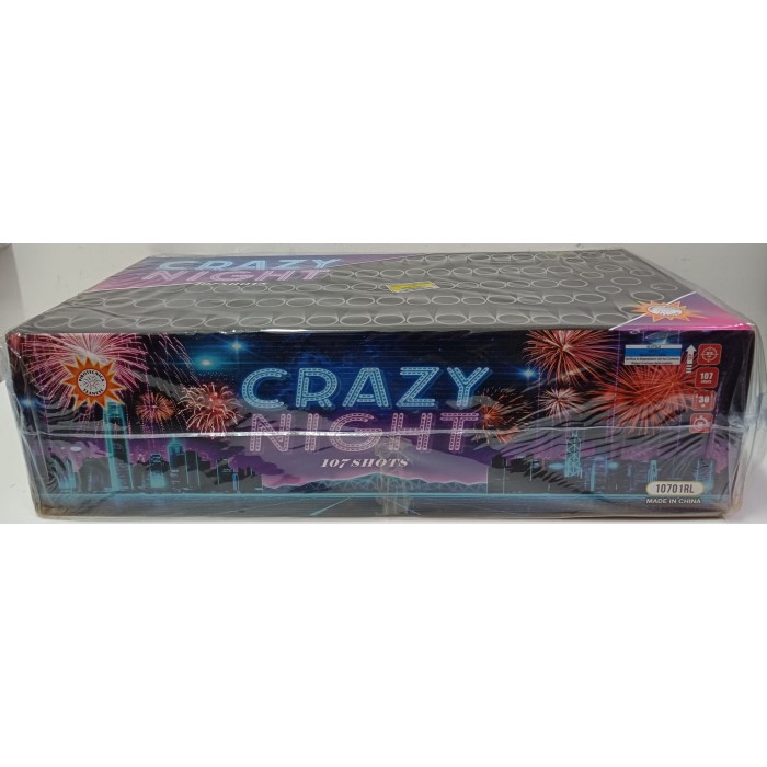 Vendita online Fuochi D'Artificio F2 CRAZY NIGHT 107 SHOTS costo  180,00 €  spedizione in 2-3 giorni