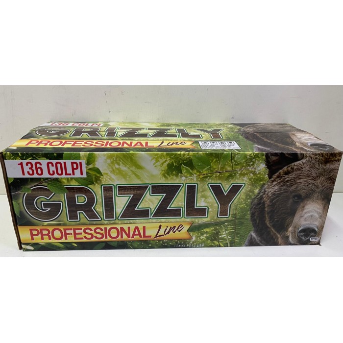 Vendita online Fuochi D'Artificio F2 GRIZZLY 136 SHOTS costo  190,00 €  spedizione in 2-3 giorni