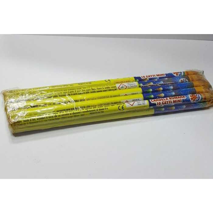 Vendita online Fuochi D'Artificio F2 CANDELA ROMANA 10 GETTI MINI costo  5,50 €  spedizione in 2-3 giorni