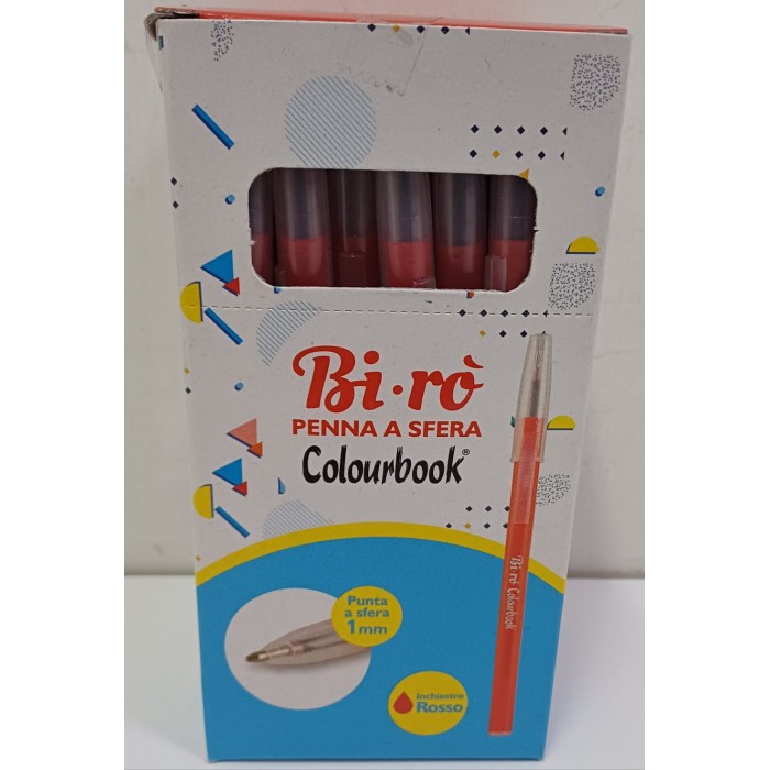 Vendita online CARTOLERIA BI.RO PENNA A SPERA COLOURBOOK ROSSO costo  14,90 €  spedizione in 2-3 giorni