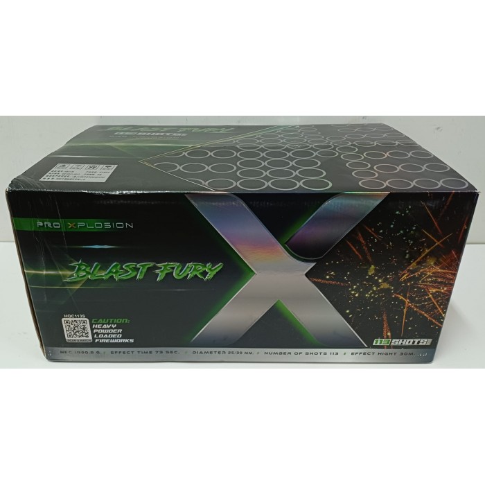 Vendita online Fuochi D'Artificio F2 PRO XPLOSION BLAST FURY 113 SHOTS costo  180,00 €  spedizione in 2-3 giorni