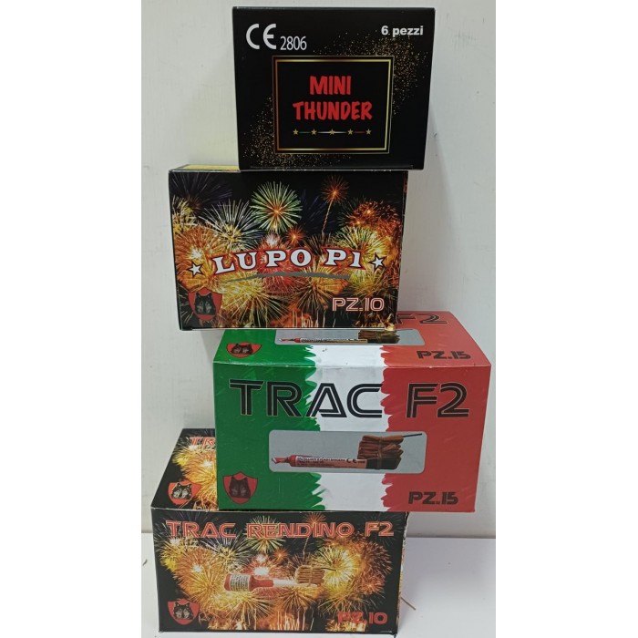 Vendita online Fuochi D'Artificio F2 OFFERTA 4 CONF PETARDI F2 costo  42,90 €  spedizione in 2-3 giorni