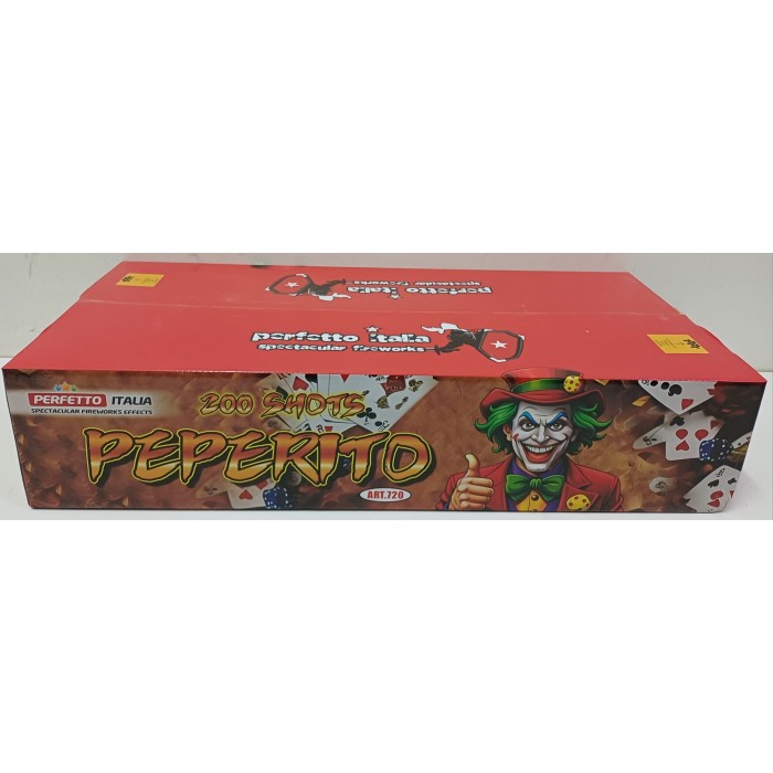 Vendita online Fuochi D'Artificio F2 PEPERITO 2OO SHOTS costo  120,00 €  spedizione in 2-3 giorni