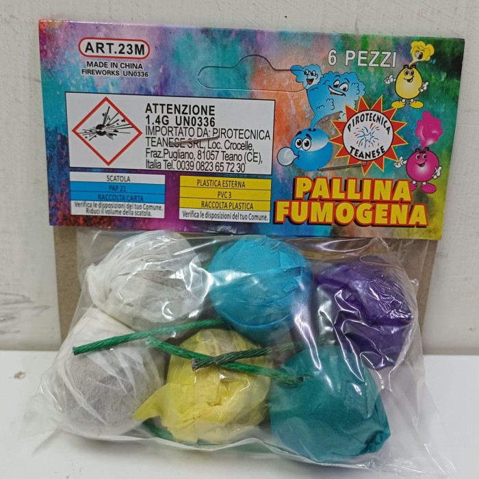Vendita online ARTICOLI VARI F2 PALLINA FUMOGENA CONF DA 6 PALLINE costo  1,50 €  spedizione in 2-3 giorni