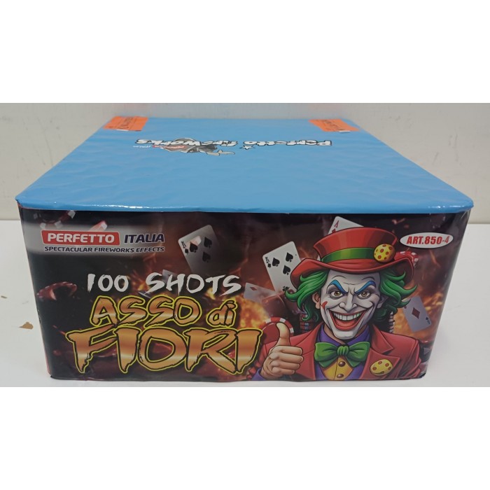 Vendita online Fuochi D'Artificio F2 ASSO DI FIORI 100 SHOTS costo  32,00 €  spedizione in 2-3 giorni