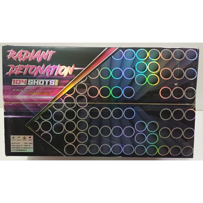Vendita online Fuochi D'Artificio F2 PRO XPLOSION RADIANT DETONATION 104 SHOTS costo  220,00 €  spedizione in 2-3 giorni