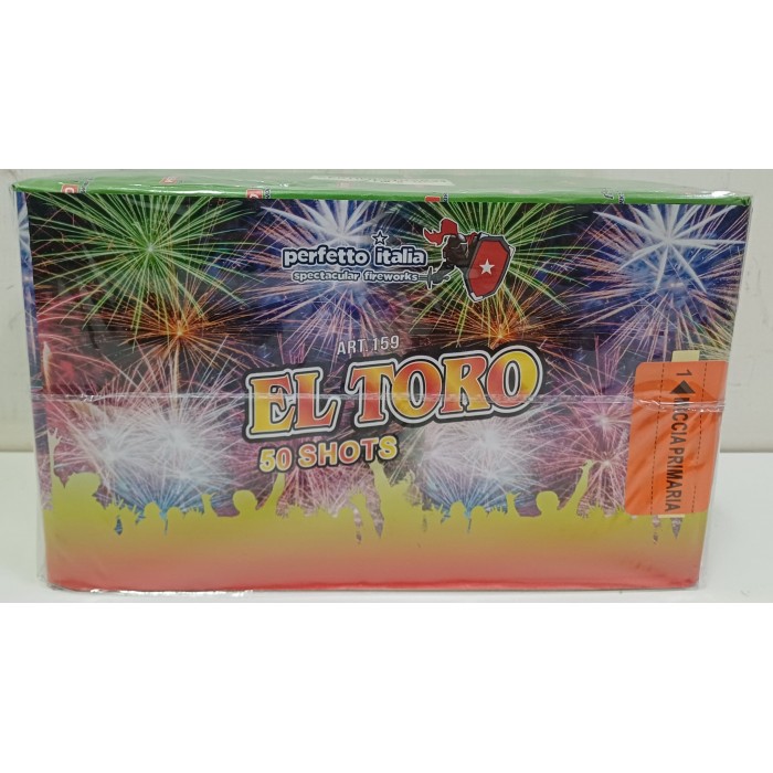 Vendita online Fuochi D'Artificio F2 EL TORO 50 SHOTS costo  27,90 €  spedizione in 2-3 giorni