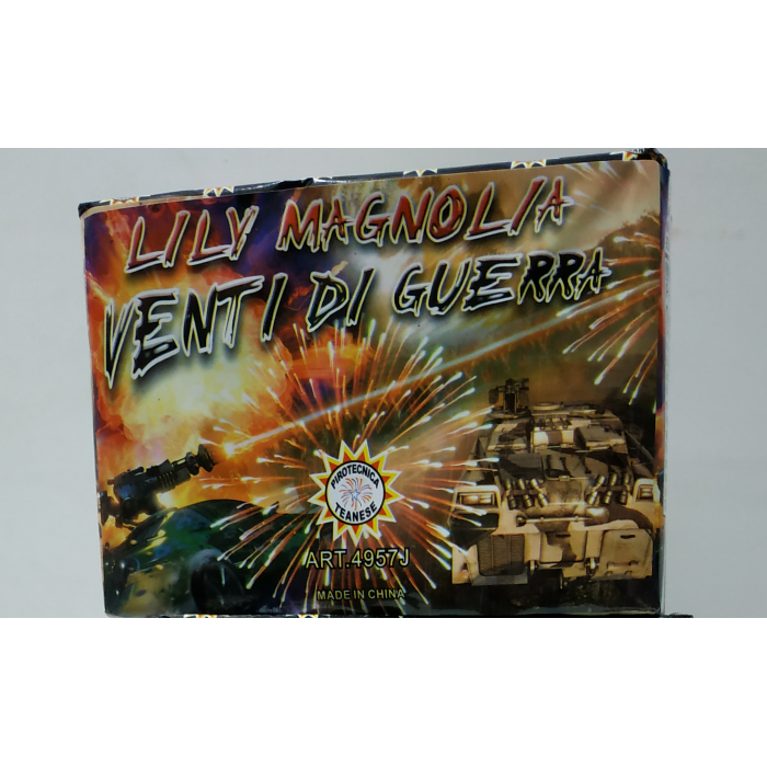 Vendita online Fuochi D'Artificio F2 LILLY MAGNOLIA VENTI DI GUERRA  - 49 COLPI costo  18,90 €  spedizione in 2-3 giorni