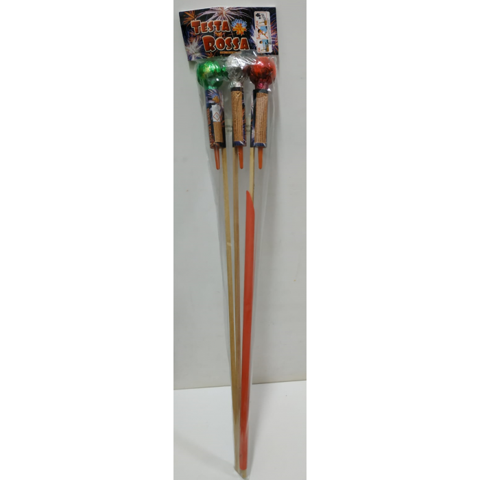 Vendita online Fuochi D'Artificio F2 RAZZI TESTA ROSSA E NERI costo  22,90 €  spedizione in 2-3 giorni