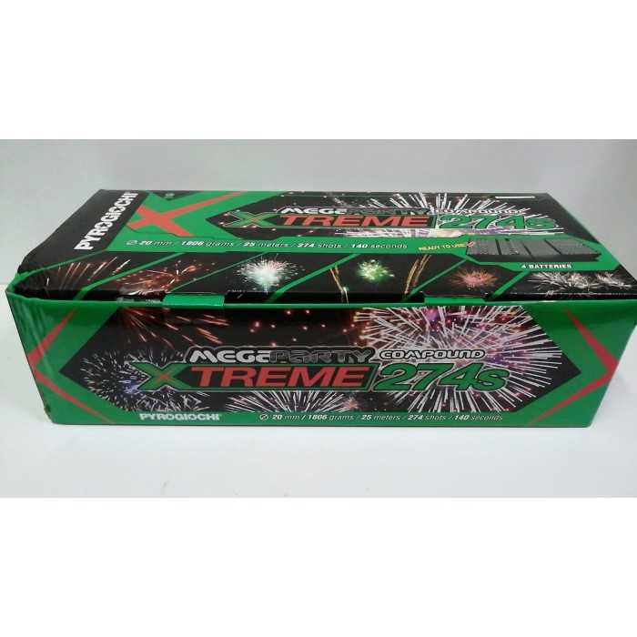 Vendita online Fuochi D'Artificio F2 MEGAPARTY EXTREME - 274 COLPI COMPOUND costo  180,00 €  spedizione in 2-3 giorni